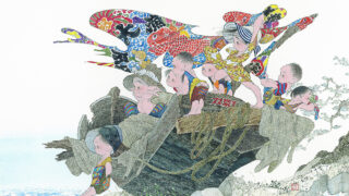 「正月の漁村」'68 F12 油絵 絵画 油彩画 日本 日の丸 国旗 正月の漁村」'68 F12 油絵 絵画 油彩画 日本 日の丸 国旗