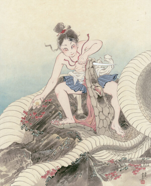 女と大蛇