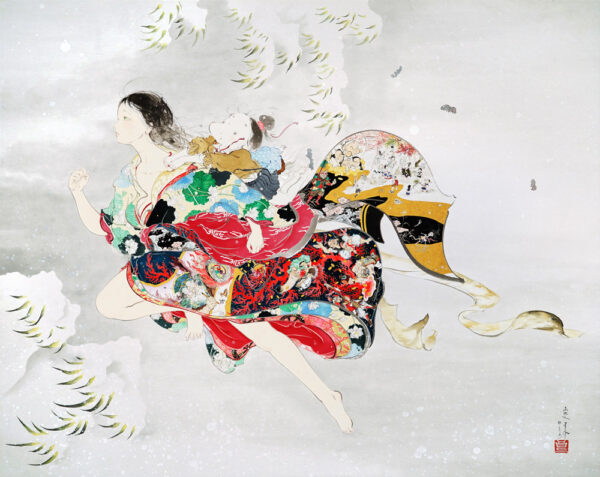 島﨑良平　雪中女子図